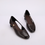 Thumbnail: Calf leather side metal stud crochet low heels