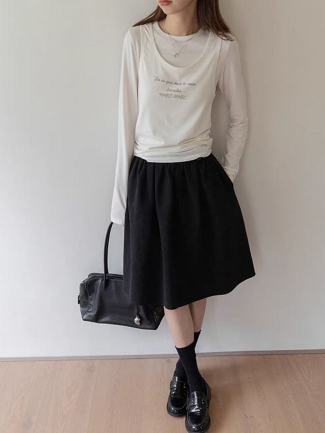 Sacrates quote modal tencel lyocell tee + vest set 7