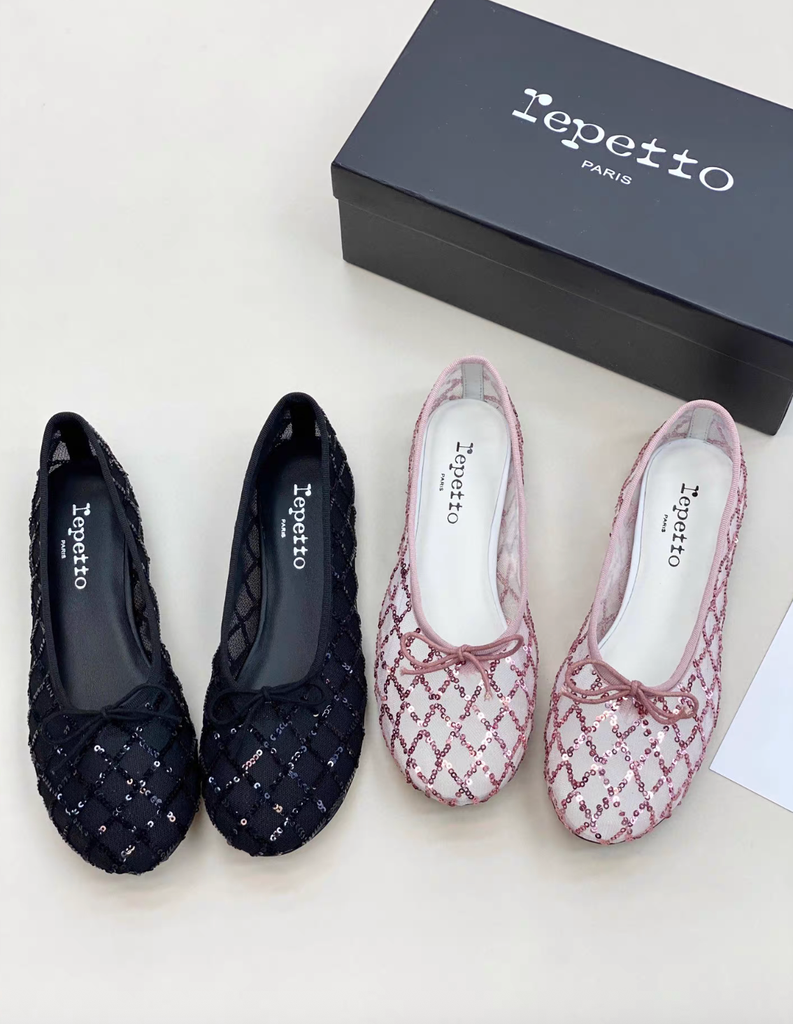 Repetto Paris made in France sequins intricate ballerina flats