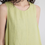 Thumbnail: Crewneck side pleated A line linen sleeveless dress