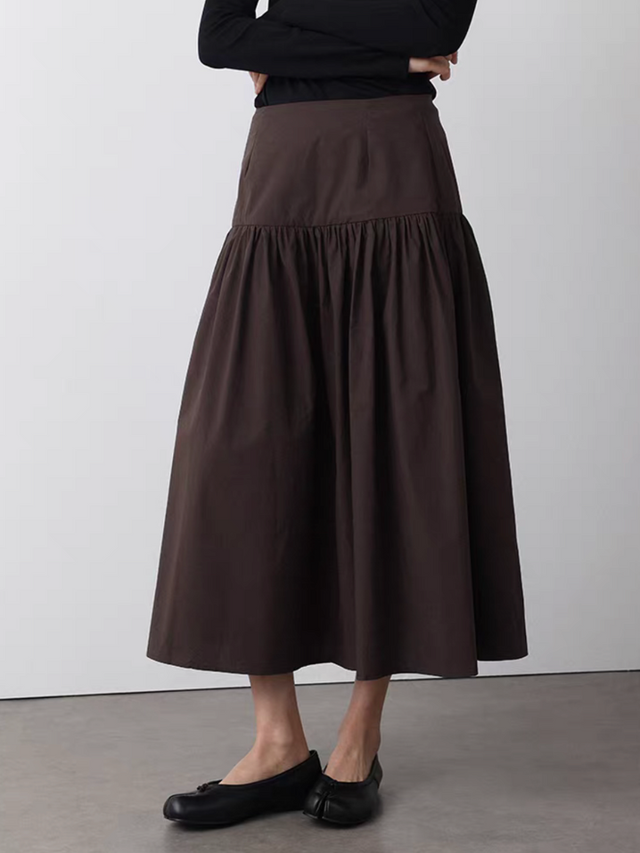 High waisted zipper A line ruffle table skirt 9