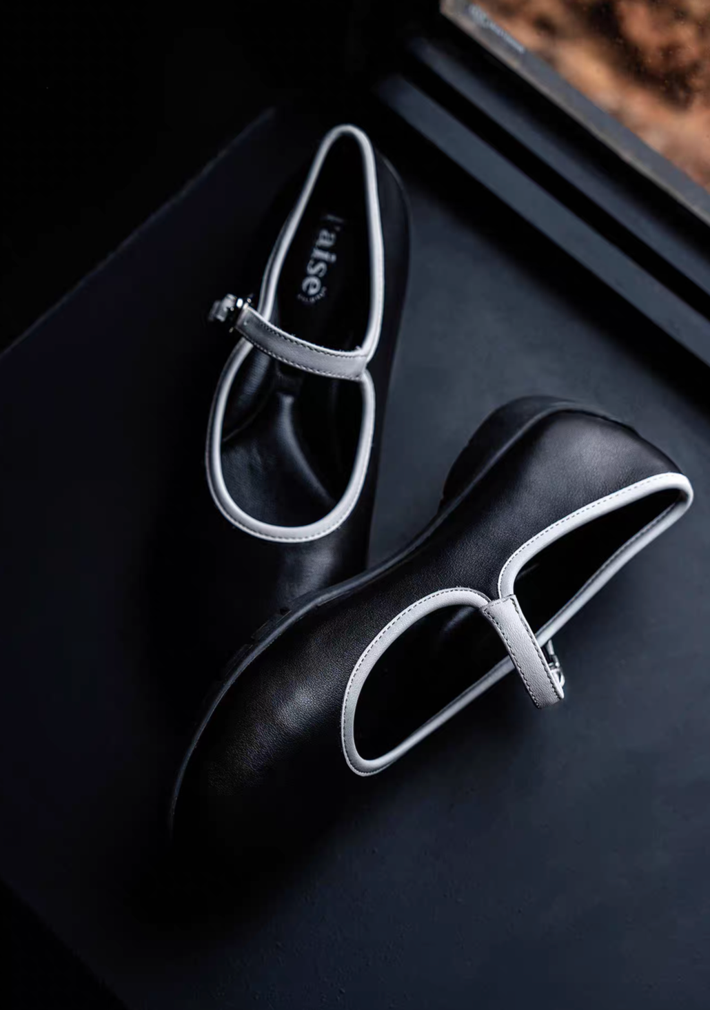 Made in Italy bicolor italian calf leather Mary Janes