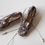 Thumbnail: Made in Paris blue white bordeaux waved lacing ballerinas