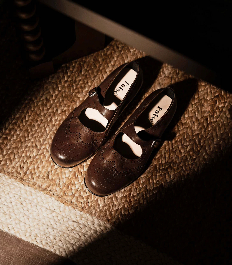 Thumbnail: Made in Italy brogue trim horsehide leather Italian calf soles Mary Jane