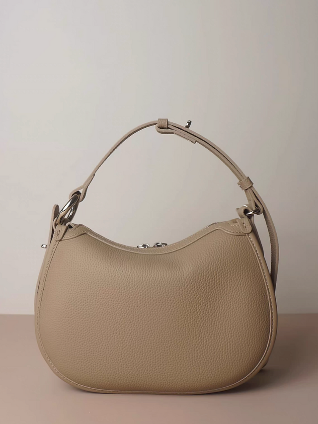 Toga embossed calf leather saddle shoulder + crossbody bag with tag 8