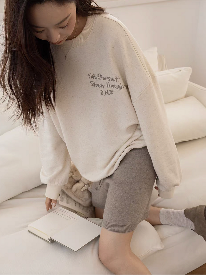 Wool rayon poly drawstring knitted elasticated shorts 12
