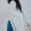 Thumbnail: Tencel white floral embroidered sheer mid length linen shirt