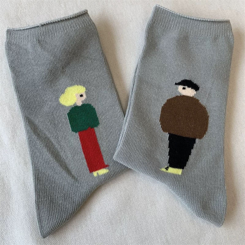 Thumbnail: French Bull linen cotton figures socks 