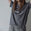 Thumbnail: Charcoal mixed grey print cotton tee