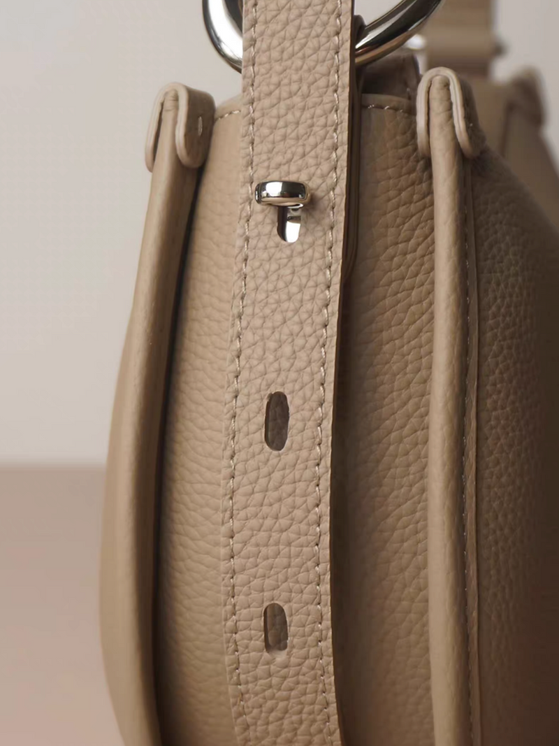 Toga embossed calf leather saddle shoulder + crossbody bag with tag 12