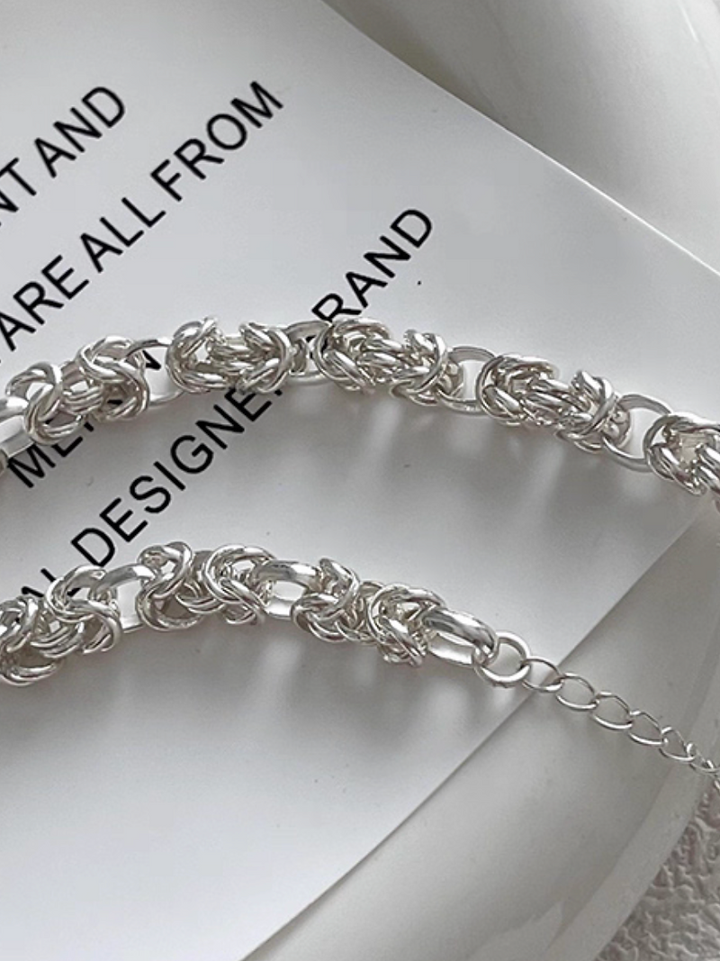 925 silver plate loops bracelet 6