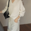 Thumbnail: High waisted denim straight pants