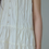 Thumbnail: Floral embossed V neck buttoned sleeveless cotton rayon ivory dress