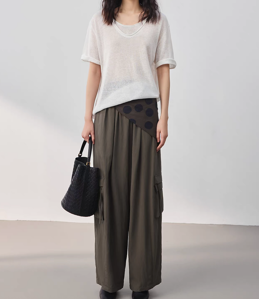Thumbnail: Ivory connected two pieces like cotton linen knitwear