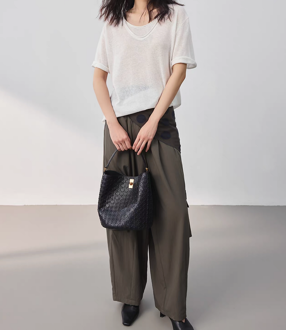 Thumbnail: Ivory connected two pieces like cotton linen knitwear