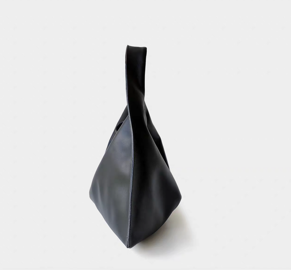 Thumbnail: Drape soft calf leather dumpling handle bag