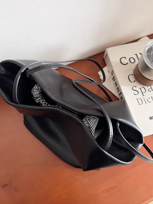 Smooth calf leather bucket shoulder bag 9