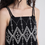 Thumbnail: Docking handmade embroidered black cotton linen layered slipdress