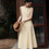 Thumbnail: Pastel yellow cotton rayon halther sleeveless dress