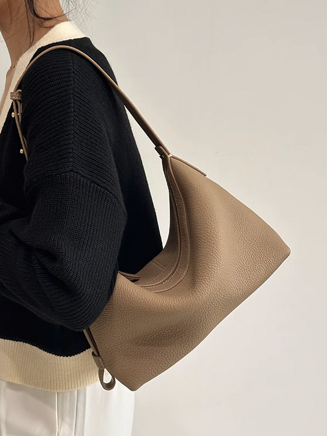 Toga embossed calf leather drape shoulder bag + crossbody bag 2