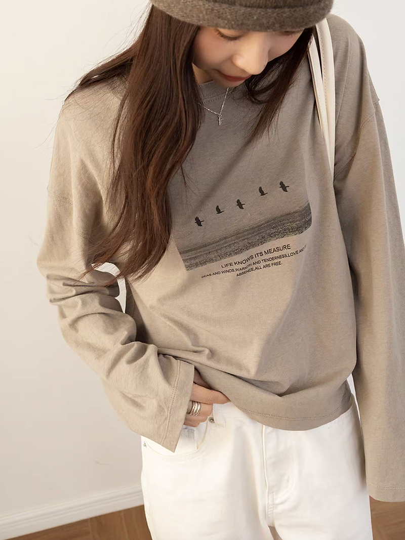 Crewneck premium cotton digital print tee 2
