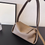Thumbnail: Toga embossed calf leather drape zipper shoulder + crossbody bag