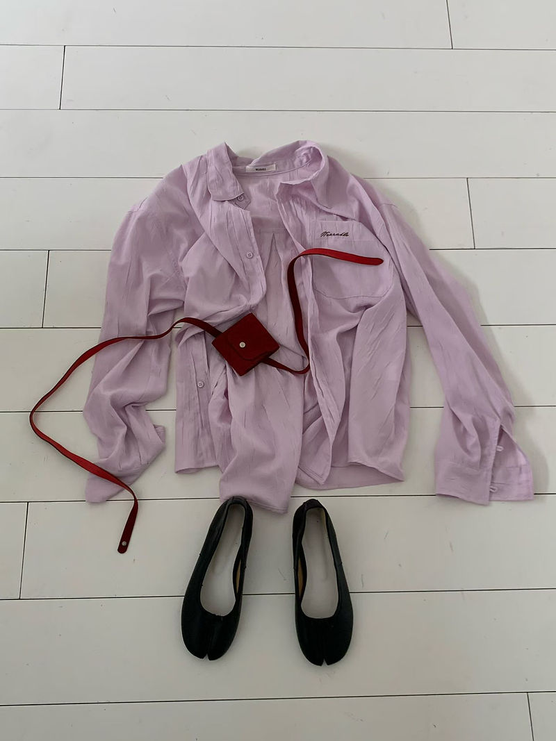 Embroidered tencel silk rayon mid length shirt  2
