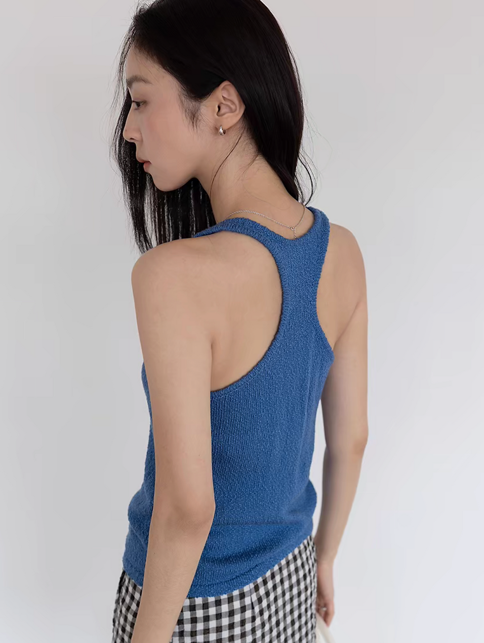 Thumbnail: Halter cotton acrylic knitted vest