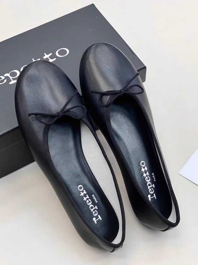Repetto Paris made in France crimson smooth lambskin ribbon flats 5