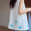 Thumbnail: Embroidered cotton tencel blue patterns flare vest