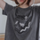 Thumbnail: Charcoal mixed grey print cotton tee