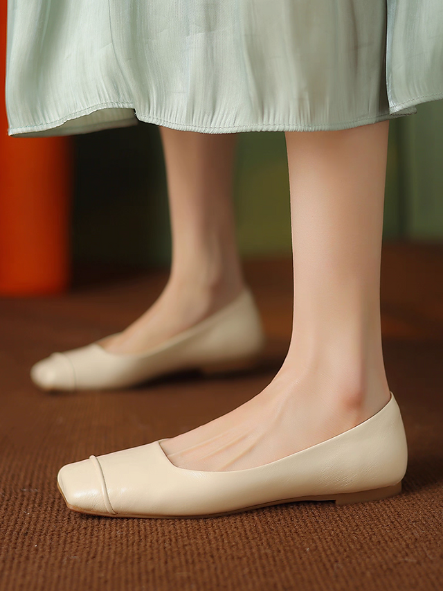 Contour calf leather soft ballerina flats 3