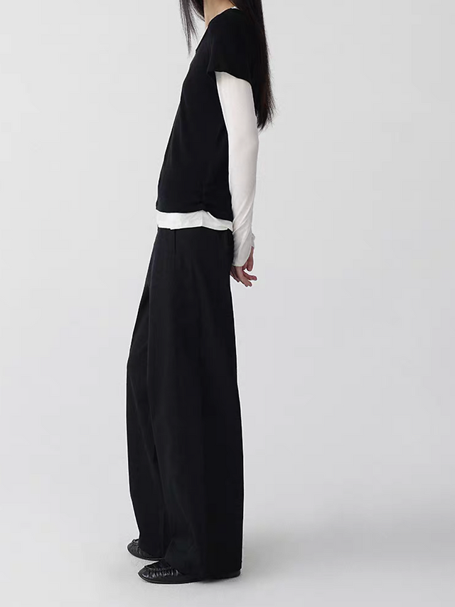 Must-have high waisted cotton straight pants 6