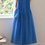 Thumbnail: Cornflower blue pleated sleeveless cotton linen dress