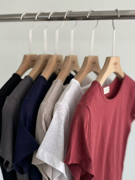 Crewneck cotton patterned shortsleeved tee