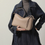 Thumbnail: Toga embossed calf leather zipper shoulder + crossbody bag