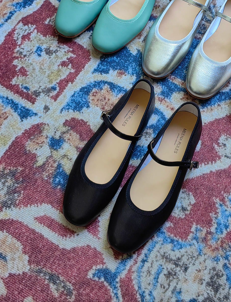 Thumbnail: Made in Spain Italian lambskin 3.5cm heel Mary Janes