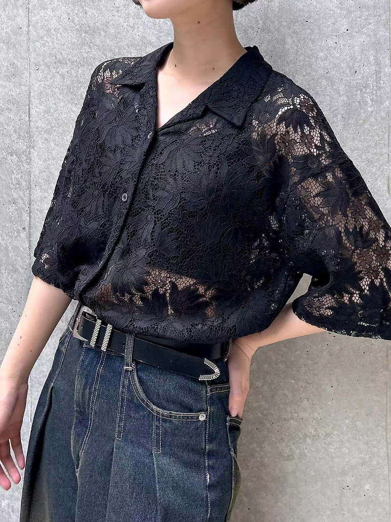 Pageboy floral polyester mid length shirt 8