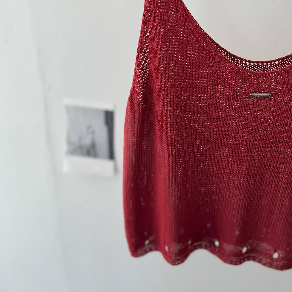 Thumbnail: Pin deco acrylic knitted camisole 