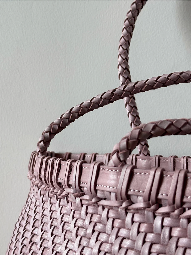 Handmade calf leather weaved shoulder totebag 3