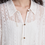 Thumbnail: Crochet floral tencel white mid length shirt