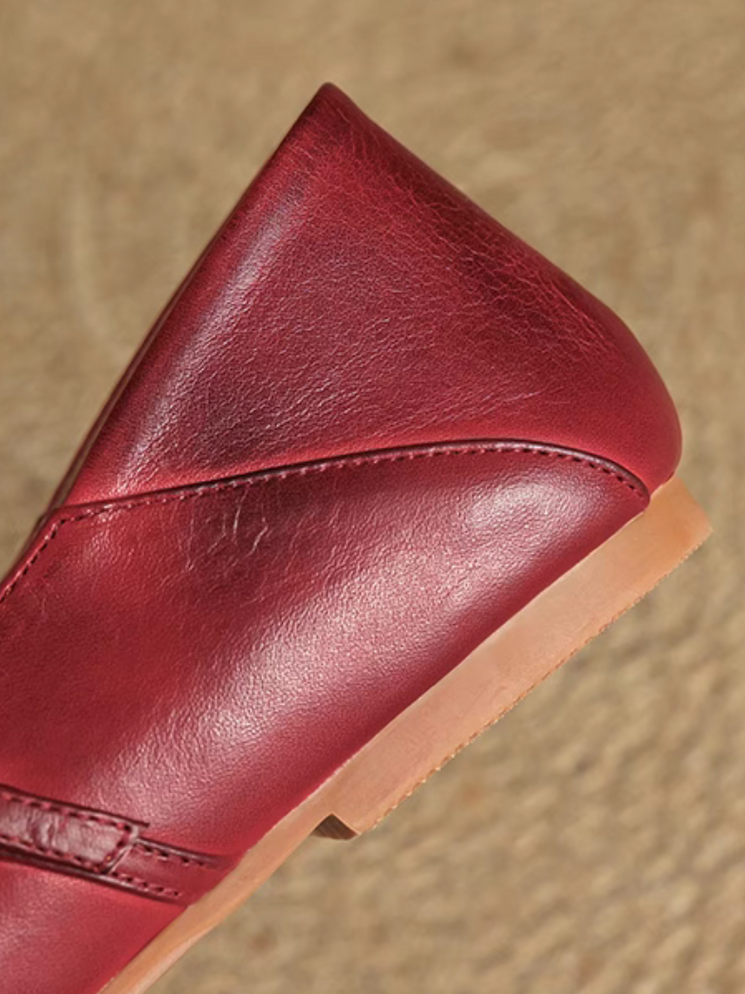 Calf leather bow stitched trim Mary Janes 15