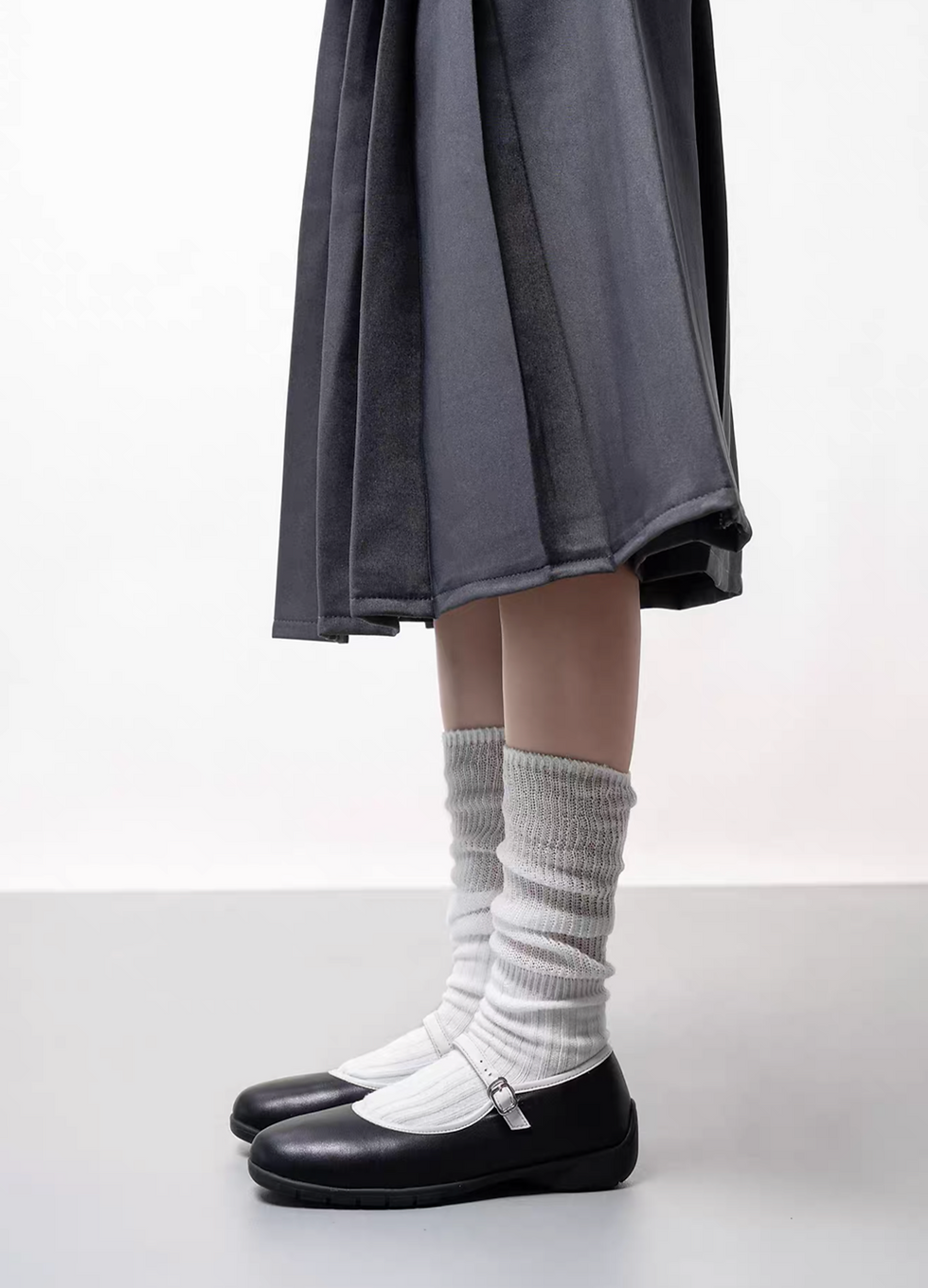 Thumbnail: Made in Italy bicolor italian calf leather Mary Janes