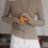 Thumbnail: Color blocking khaki ivory crochet connected 2 pieces like cotton top