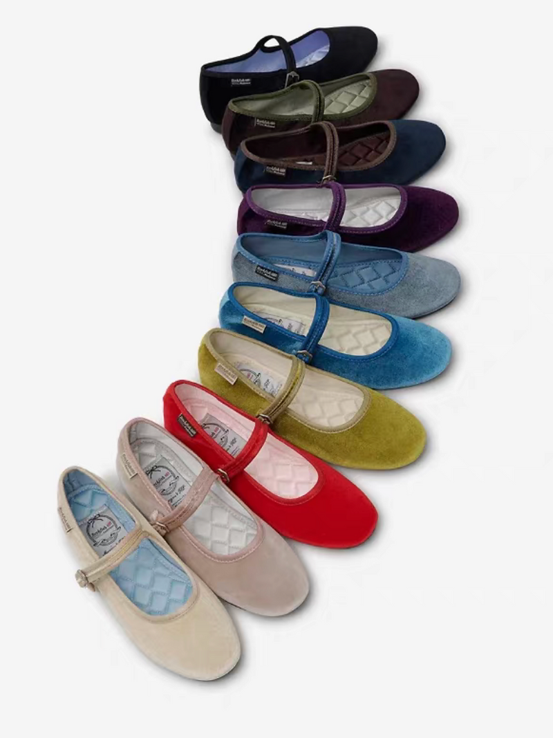 ROCKFISH British Heritage Velvet Mary Janes 10