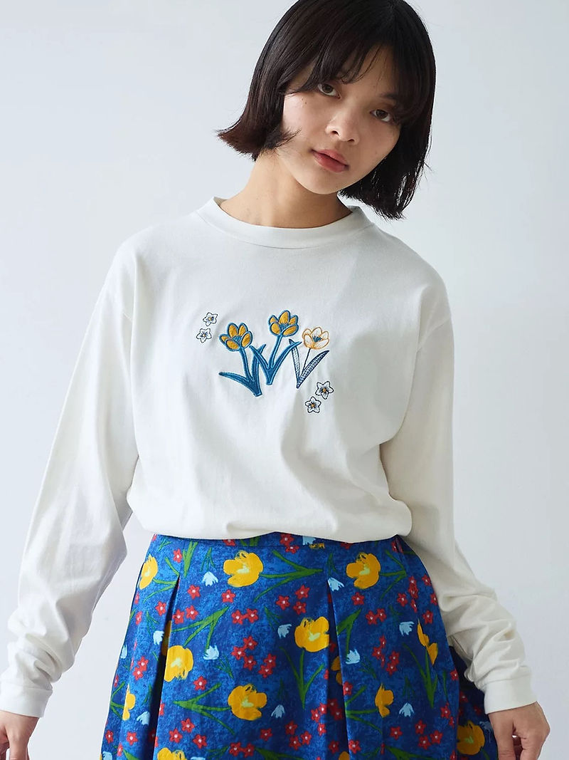 Bulle de Savon embroidered floral tee 1