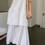 Thumbnail: Embroidered docking white cotton tencel layered sleeveless dress + hairband