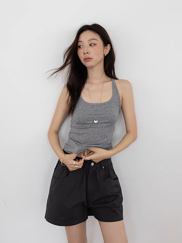 Modal lyocell U neck stretchy soft vest 12