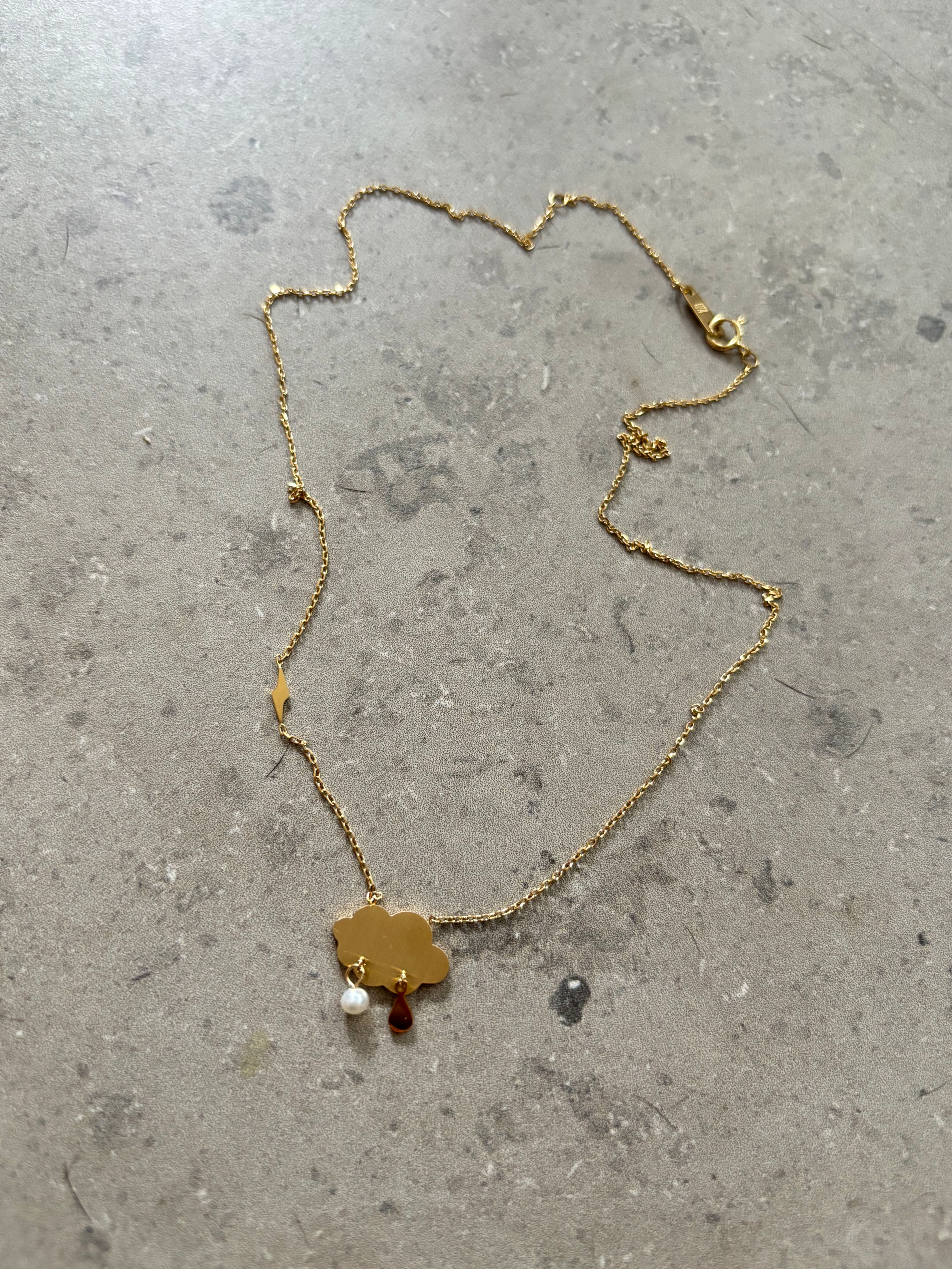 925 silver cloud rain thunder 925 silver necklace