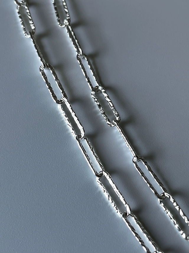 925 Silver engraved pins necklace  7